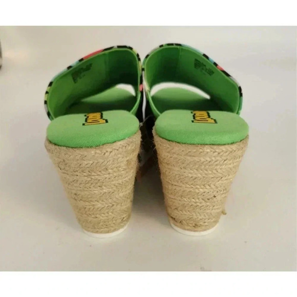 Loudmouth Sandals Open Toe Wedge Tropical Size 11 M Fabric New - Picture 5 of 9